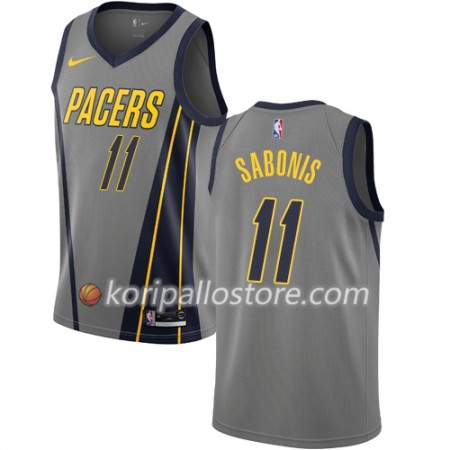 Indiana Pacers Domantas Sabonis 11 2018-19 Nike City Edition Harmaa Miesten Pelipaidat Swingman 